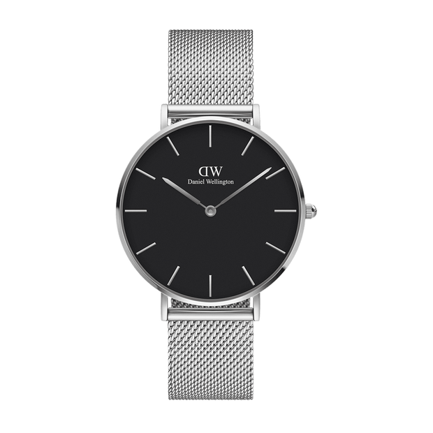 Daniel Wellington Petite 32 Silver & Black Watch