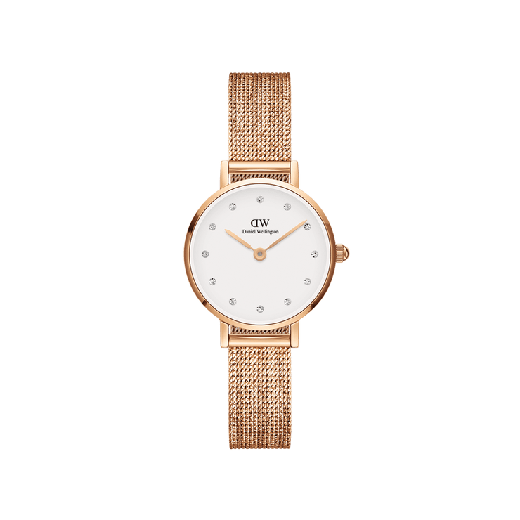 Daniel Wellington Petite 28 Pressed Melrose Lumine Rose Gold & White Watch