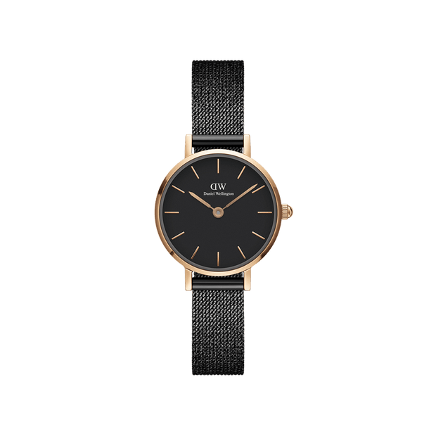 Daniel Wellington Petite 24 Pressed Ashfield Rose Gold & Black Watch