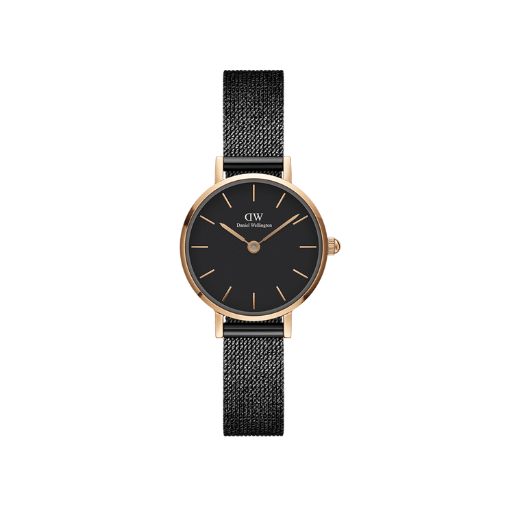 Daniel Wellington Petite 24 Pressed Ashfield Rose Gold & Black Watch