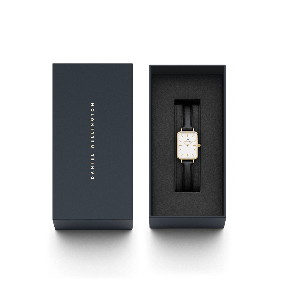 Daniel Wellington Quadro 20X26 Pressed Sheffield Gold & White Watch