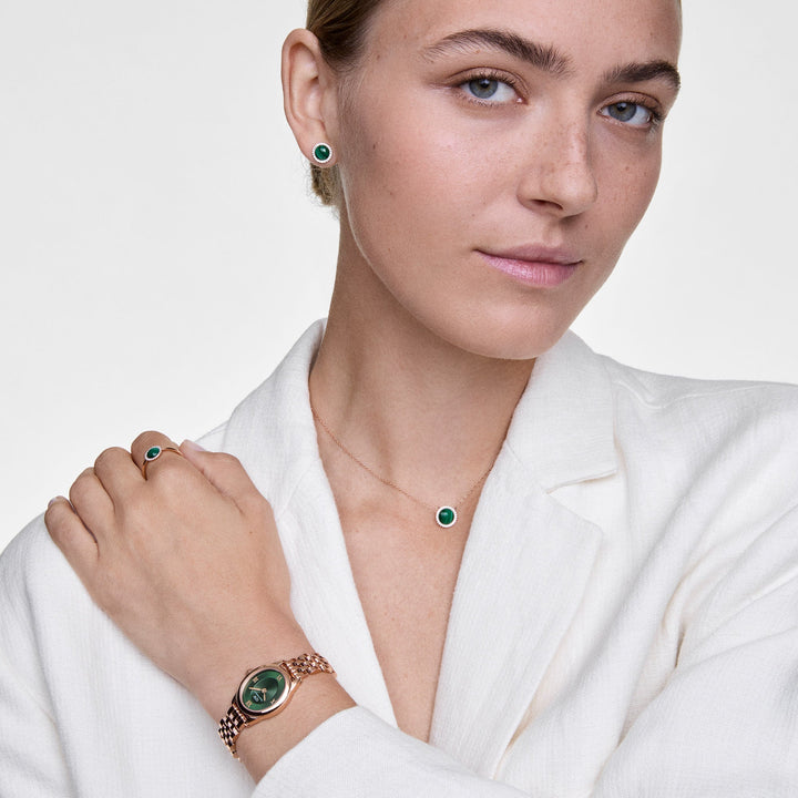 Daniel Wellington Audrey Earrings Malachite Gold