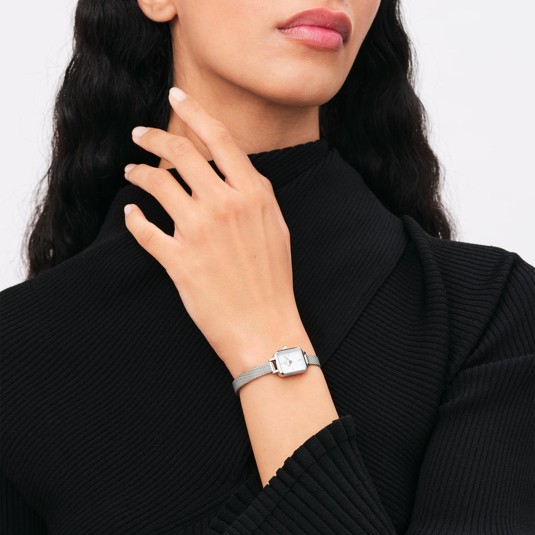 Daniel Wellington Quadro Mini 15x18 Sterling S White Watch