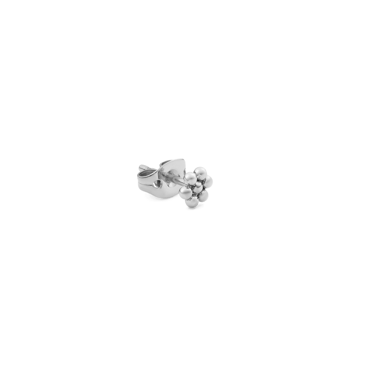 Flower Single Stud Silver