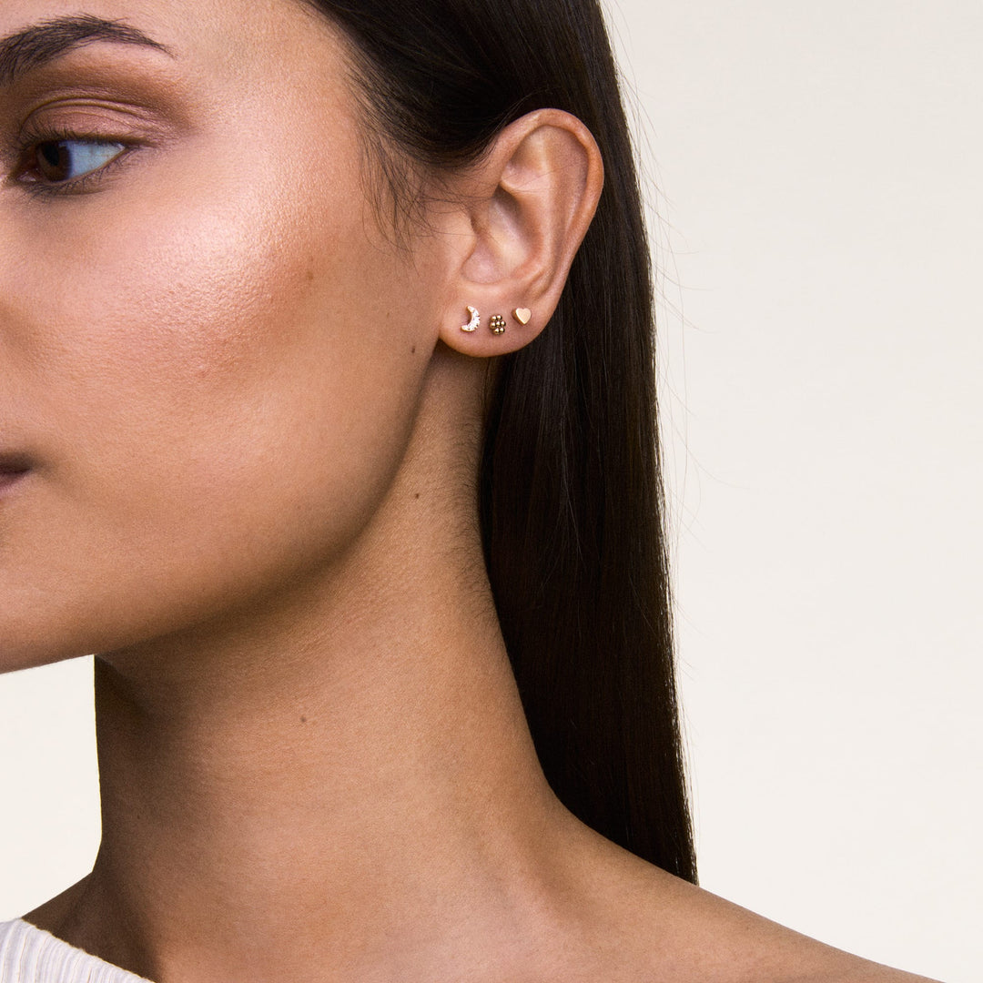 Flower Single Stud Rose Gold