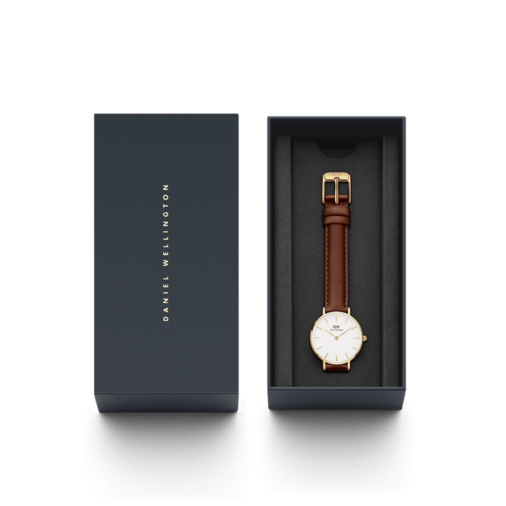 Daniel Wellington Petite 28 St Mawes Gold White Watch