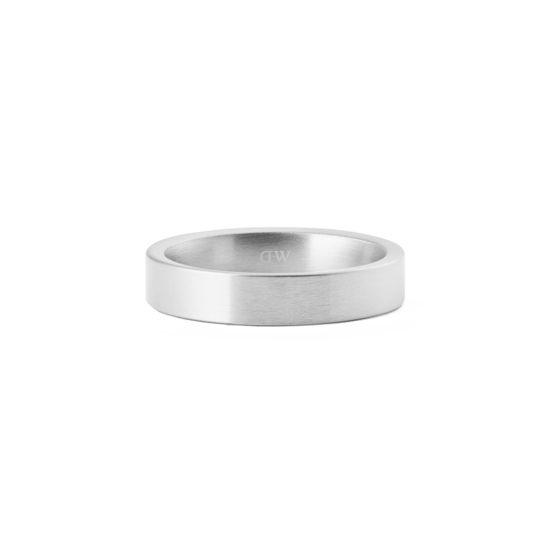 Daniel Wellington Line Ring Brushed Silver 4.5mm | The Jewellery Boutique
