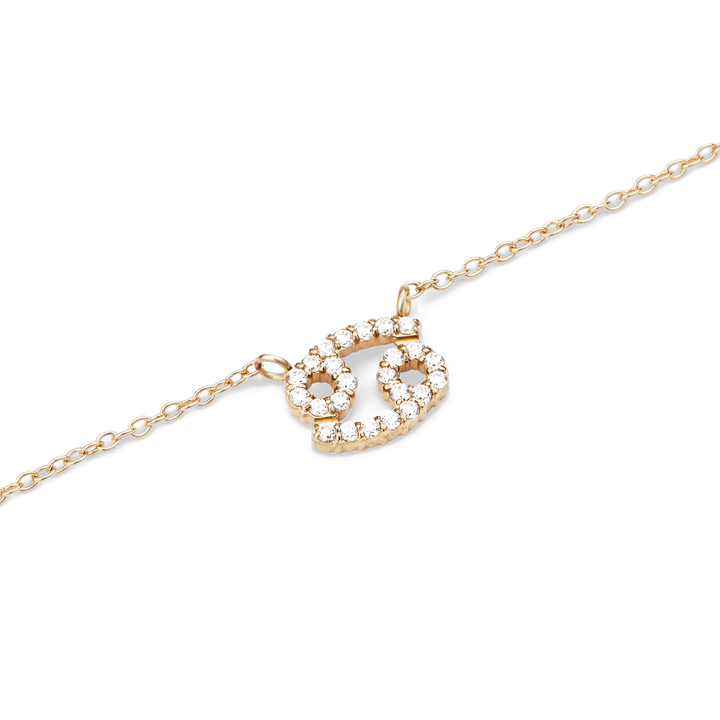 Zodiac Crystal Necklace Gold