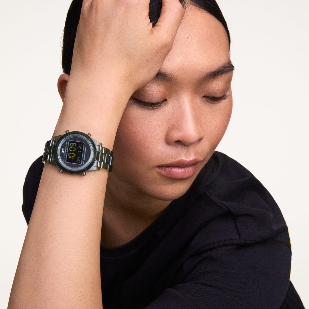 Retro Digital Dark Green Watch