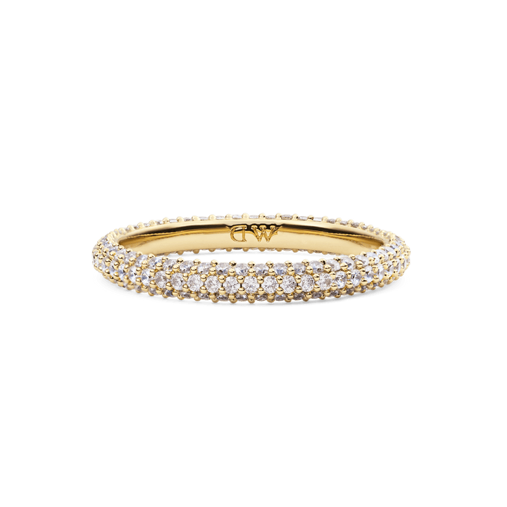 Pave Ring Gold 3 mm