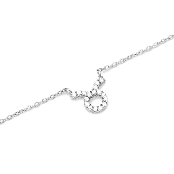 Zodiac Crystal Necklace Silver