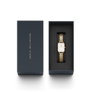 Daniel Wellington Quadro 20x26 5-Link Gold & White Watch
