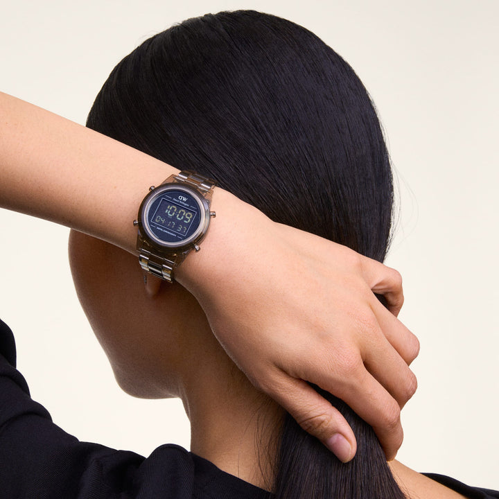 Retro Digital Dark Brown Watch