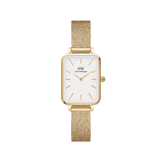 Daniel Wellington Quadro 20X26 Pressed Evergold Gold & White Watch