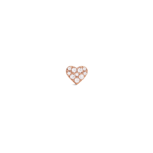 Daniel Wellington Crystal Heart Stud Rose Gold