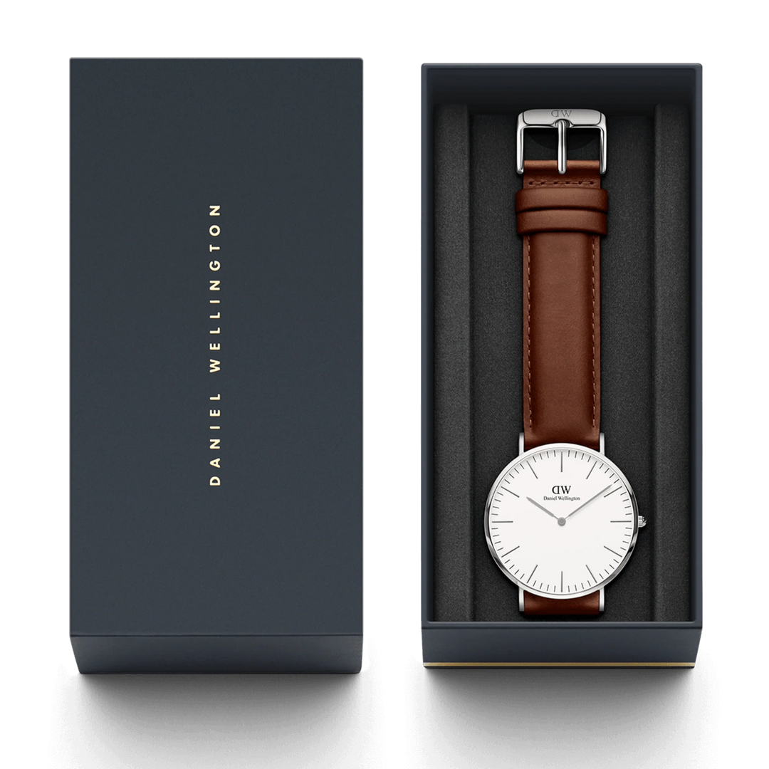 Daniel Wellington Classic 40 St Mawes Silver & White Watch
