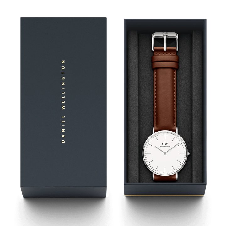 Daniel Wellington Classic 40 St Mawes Silver & White Watch