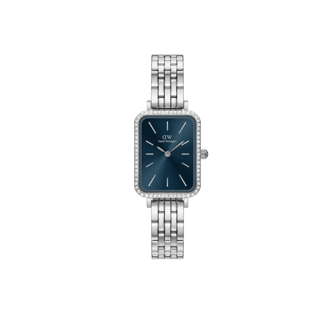 Daniel Wellington Quadro 20x26 Bezel 5-Link Arctic Sunray Silver Watch