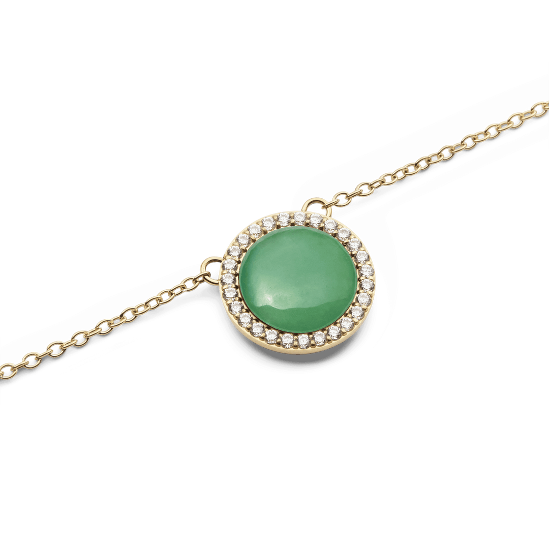 Daniel Wellington Audrey Necklace Jade Gold
