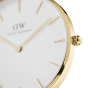 Daniel Wellington Petite 36 Evergold Gold & White Watch