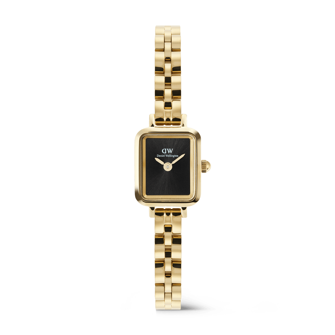 Daniel Wellington Quadro Mini Arch 3-link Onyx Sunray Gold
