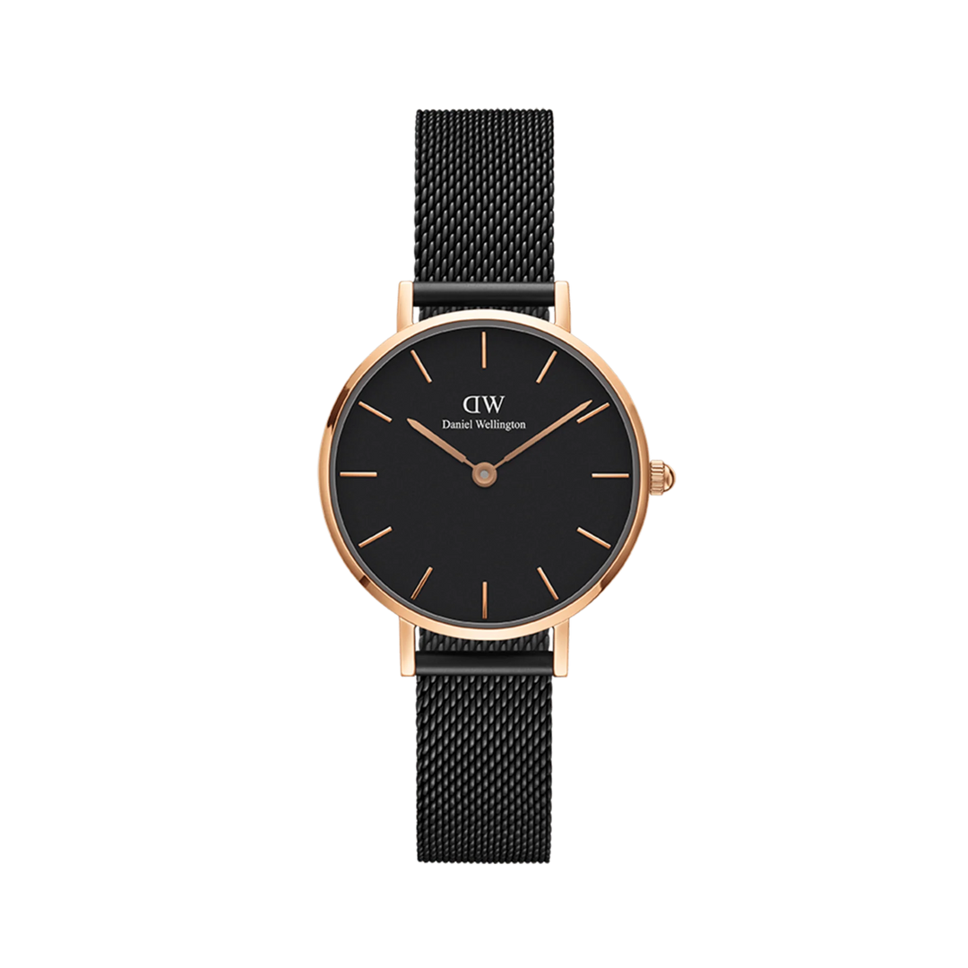 Petite 28 Ashfield Rose Gold & Black Watch