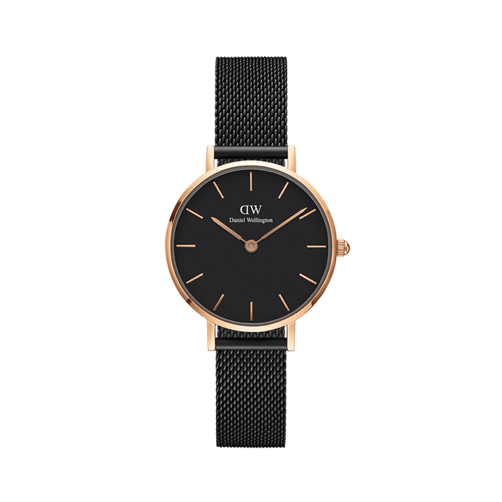 Petite 28 Ashfield Rose Gold & Black Watch