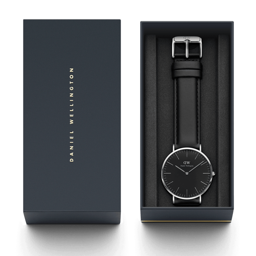 Classic 36 Sheffield Silver & Black Watch