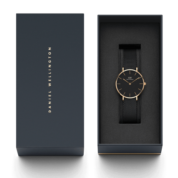 Daniel Wellington Petite 32 Ashfield Rose Gold & Black Watch