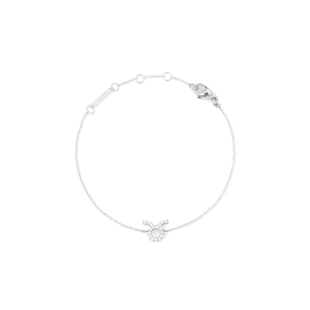 Crystal Zodiac Chain Bracelet Silver
