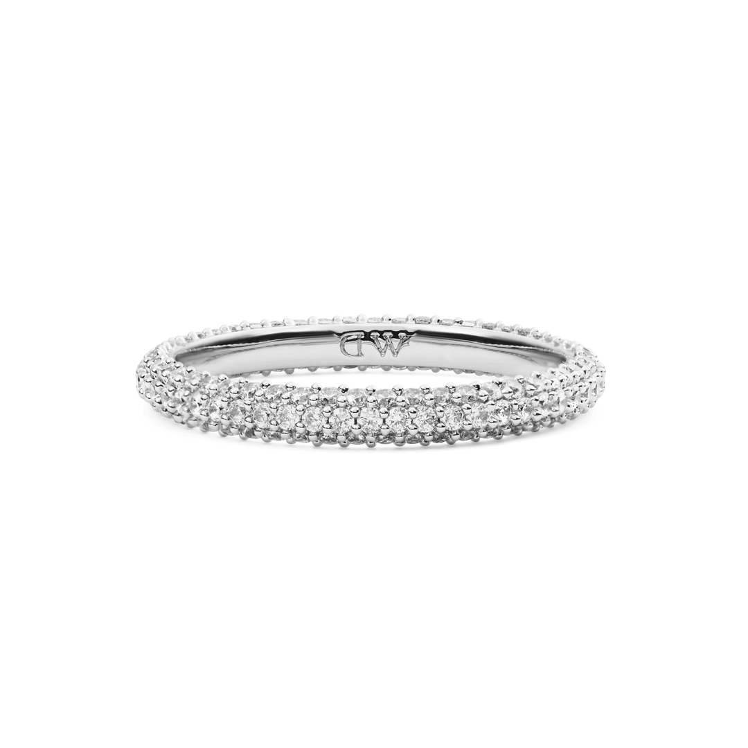 Pave Ring Silver 3 mm