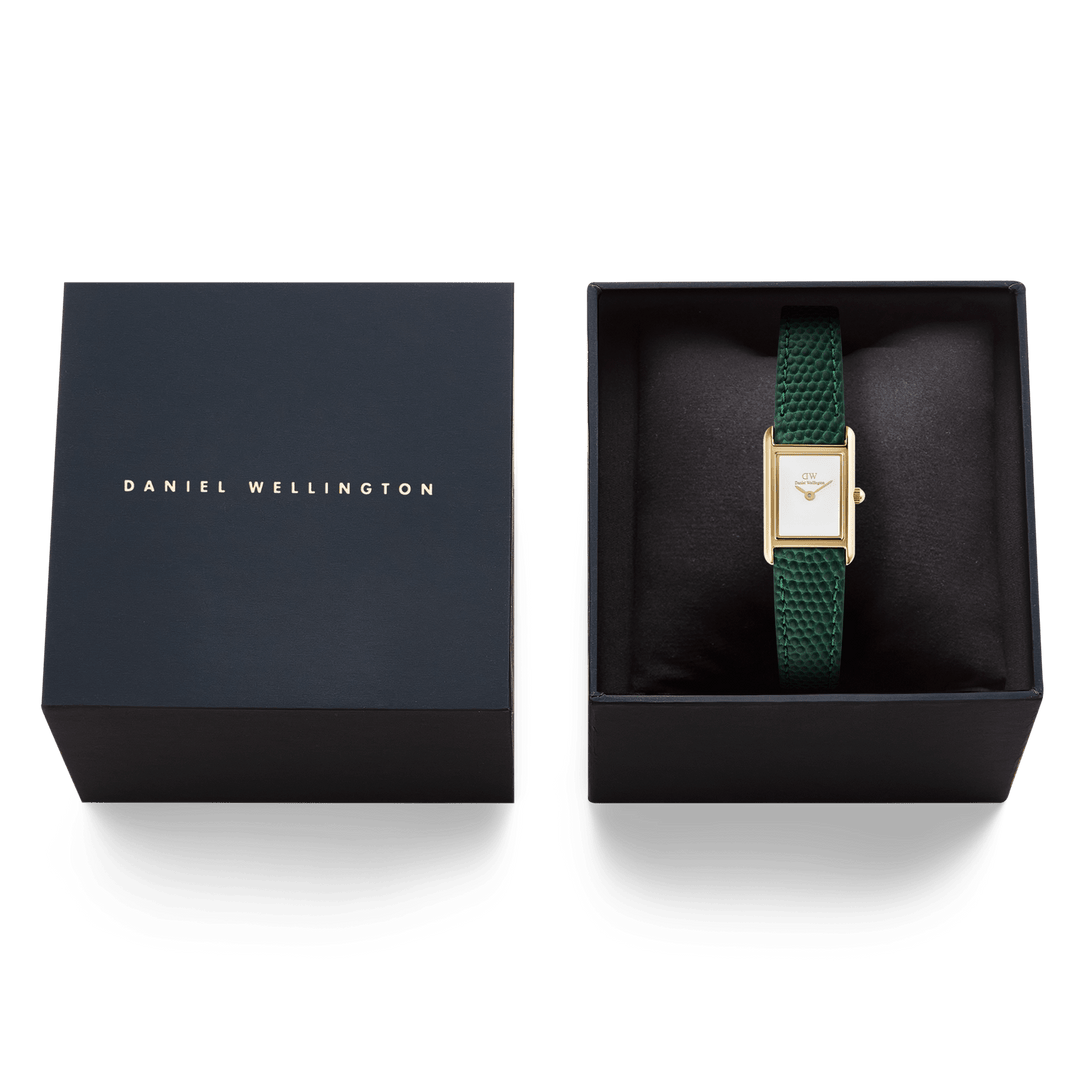 Daniel Wellington Bound Mini Green Lizard Gold | The Jewellery Boutique