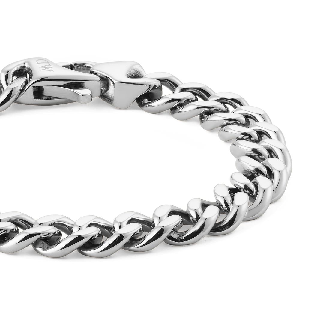 Ellipse Cuban Chain Bracelet Silver