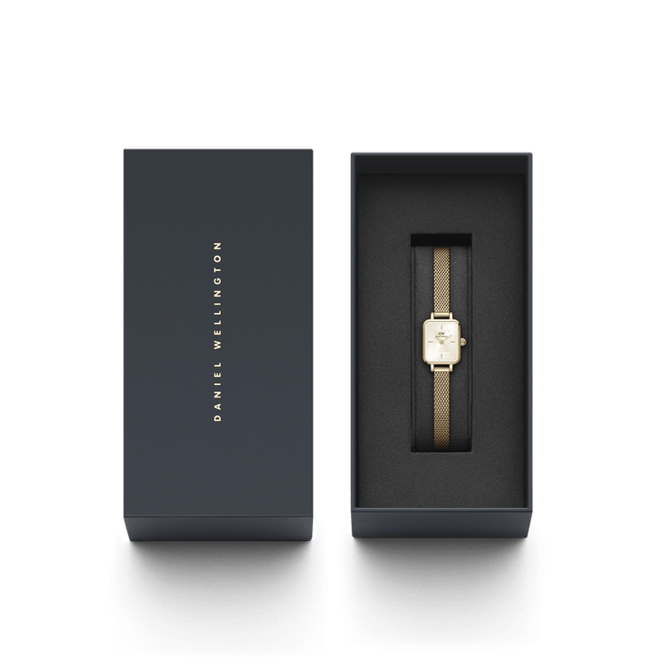 Daniel Wellington Quadro Mini Evergold Champagne Watch