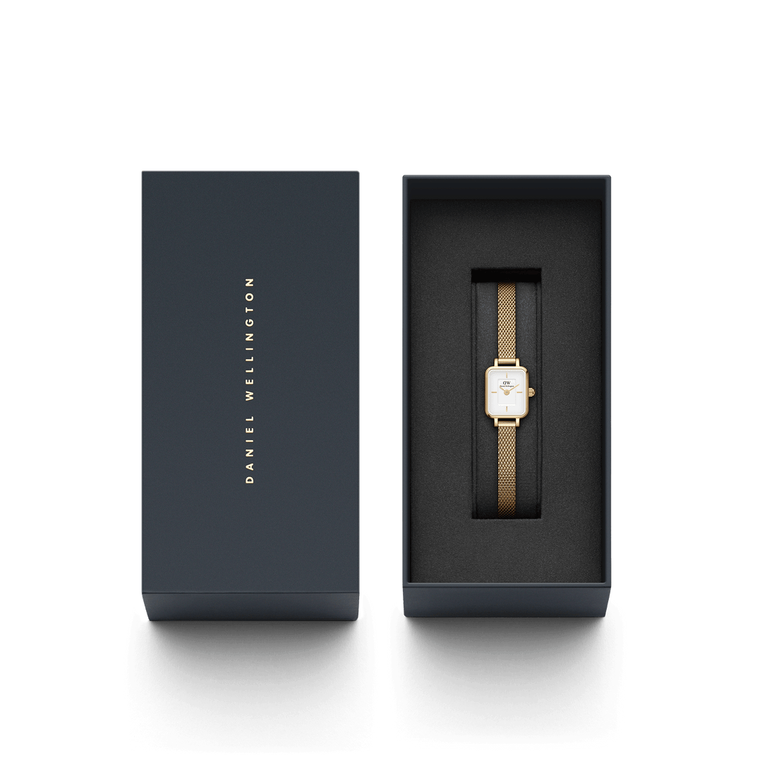 Daniel Wellington Quadro Mini 15x18 Evergold G White Watch