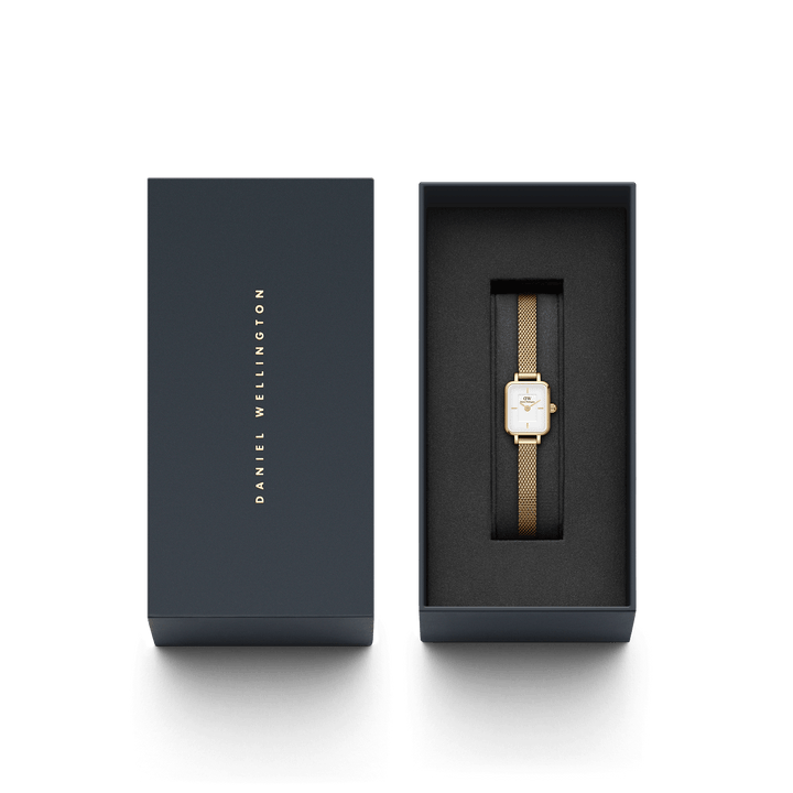 Daniel Wellington Quadro Mini 15x18 Evergold G White Watch