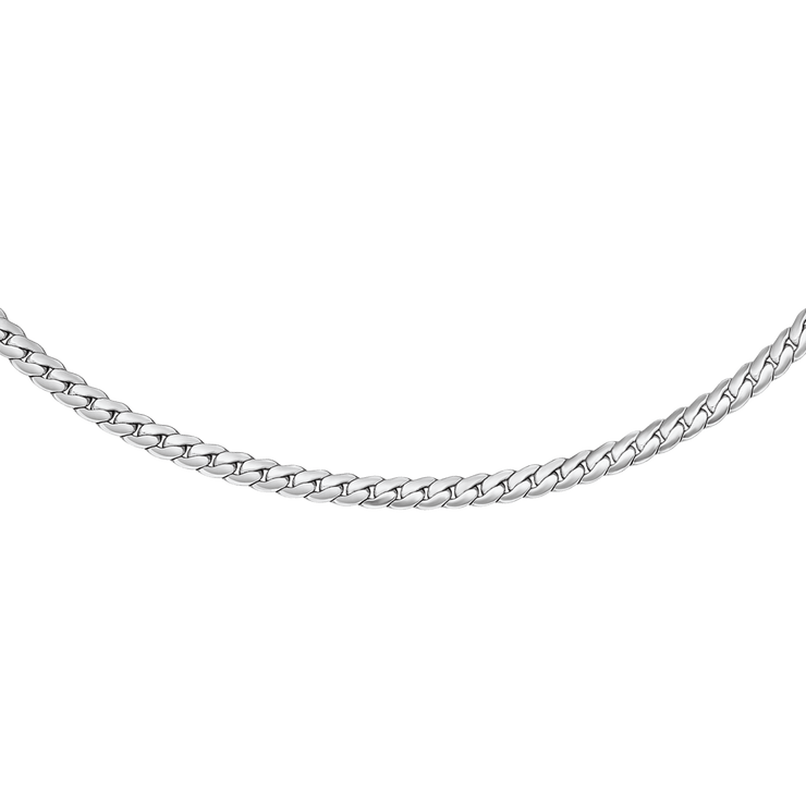 Daniel Wellington Elan Flat Chain Necklace Long Silver