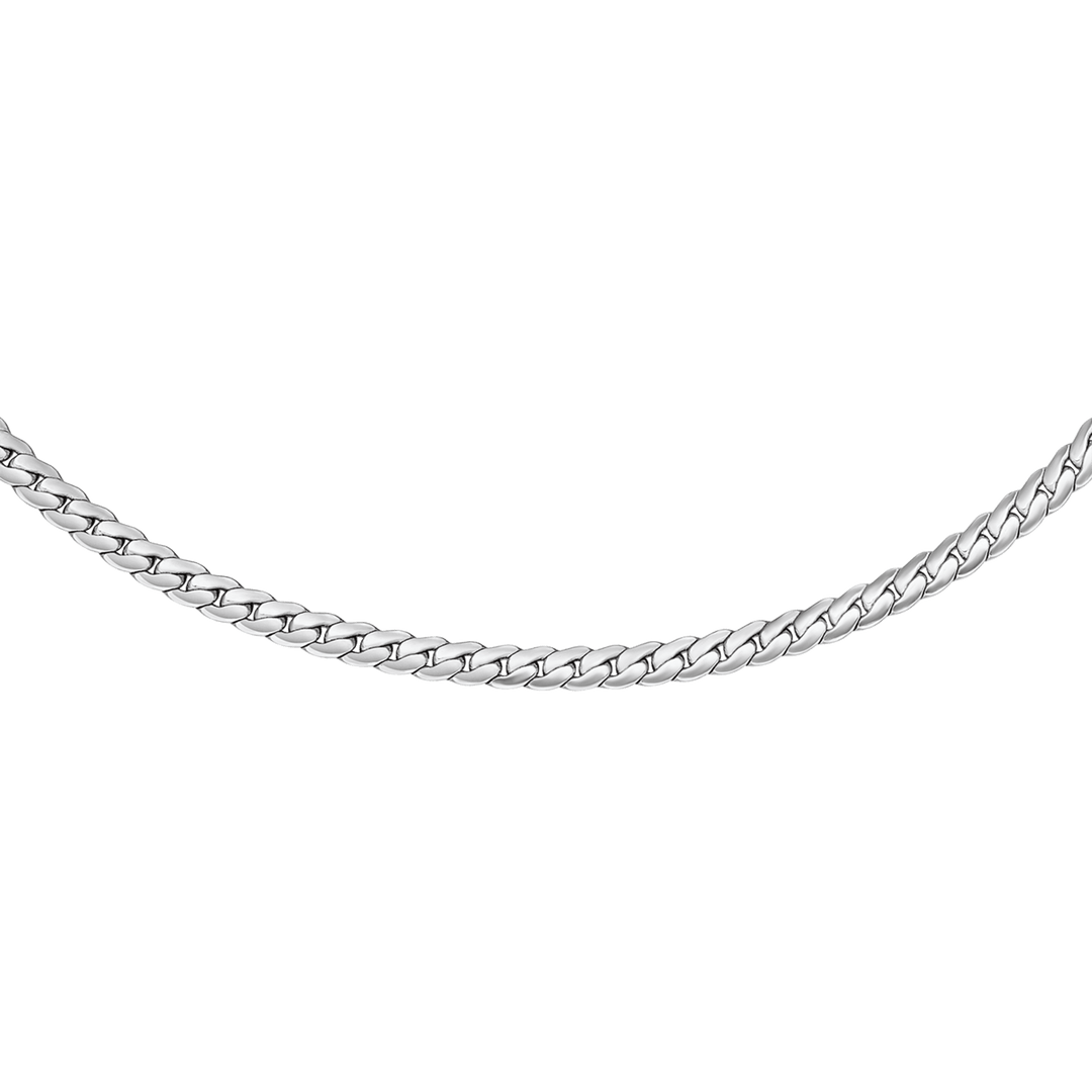 Daniel Wellington Elan Flat Chain Necklace Short Silver