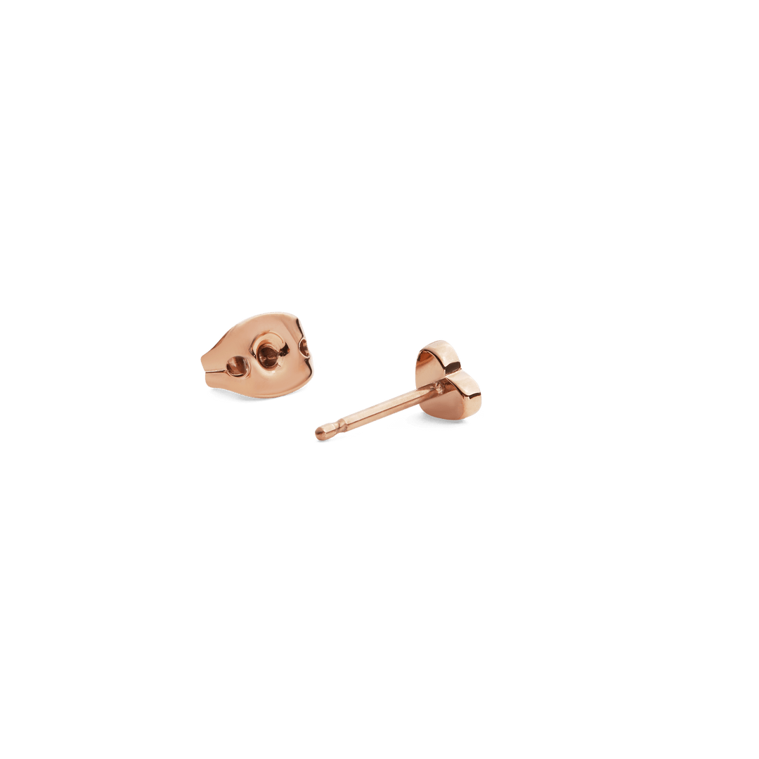 Crystal Heart Single Stud Rose Gold
