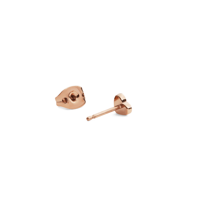 Crystal Heart Single Stud Rose Gold