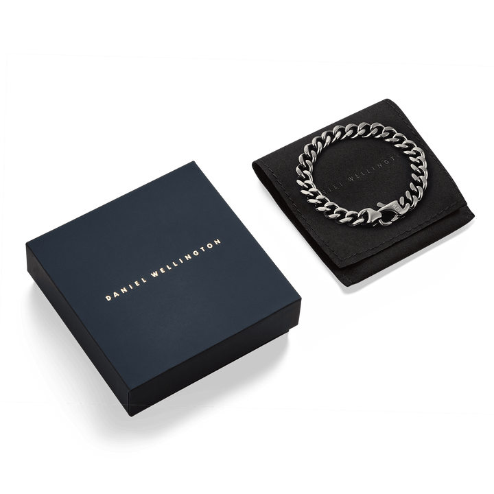 Ellipse Cuban Chain Bracelet Graphite