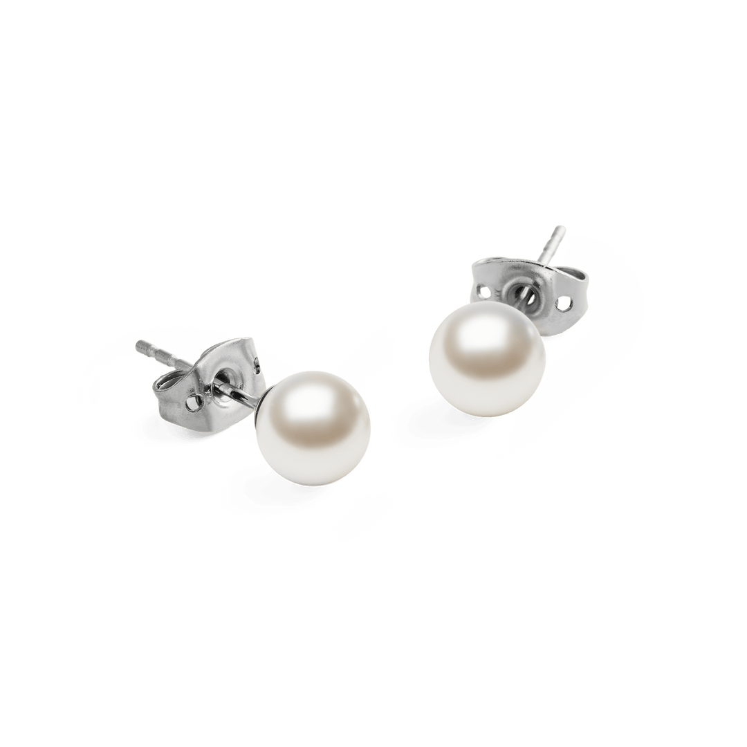 Daniel Wellington Pearl Stud Earring Silver | The Jewellery Boutique