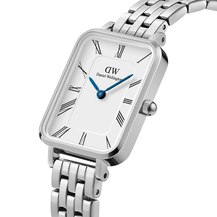 Daniel Wellington Quadro Roman Numerals 20x26 5-Link S White Watch