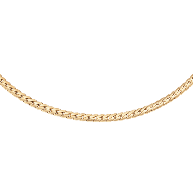 Daniel Wellington Elan Flat Chain Necklace Long Gold