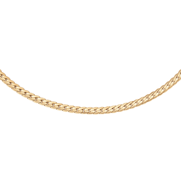 Daniel Wellington Elan Flat Chain Necklace Short Gold