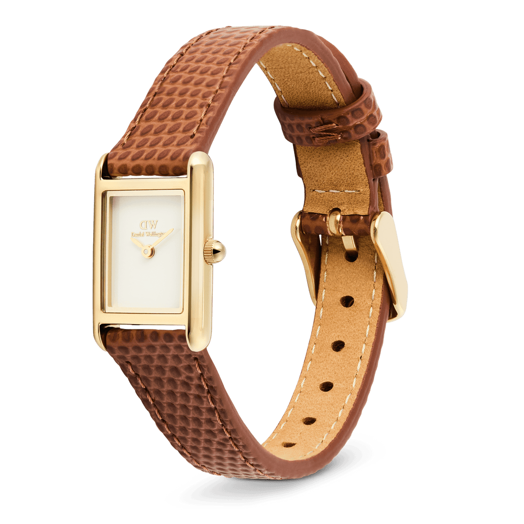 Daniel Wellington Bound Mini Light Brown Lizard Gold | The Jewellery Boutique