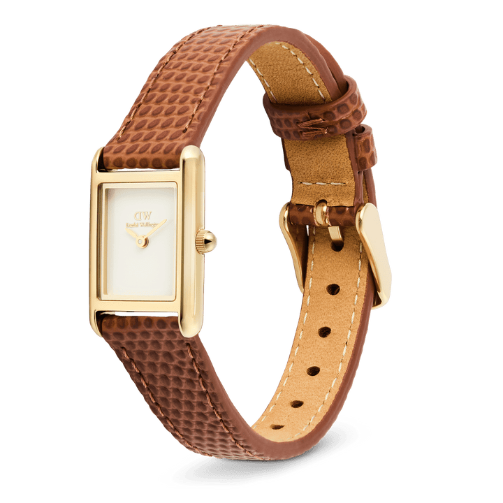 Daniel Wellington Bound Mini Light Brown Lizard Gold | The Jewellery Boutique