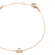 Daniel Wellington Crystal Zodiac Chain Bracelet Rose Gold