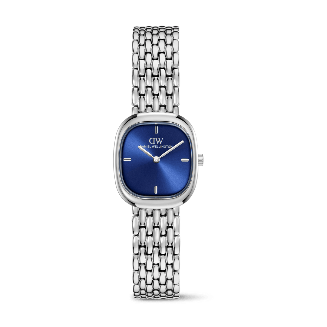 Daniel Wellington Corta Royal Blue Grain-Link Silver