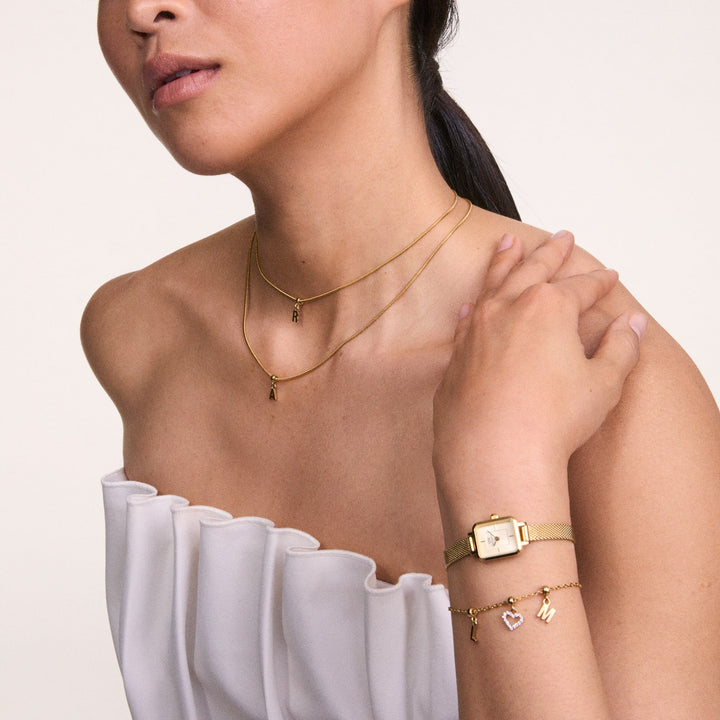 Daniel Wellington Quadro Mini Evergold Champagne Watch